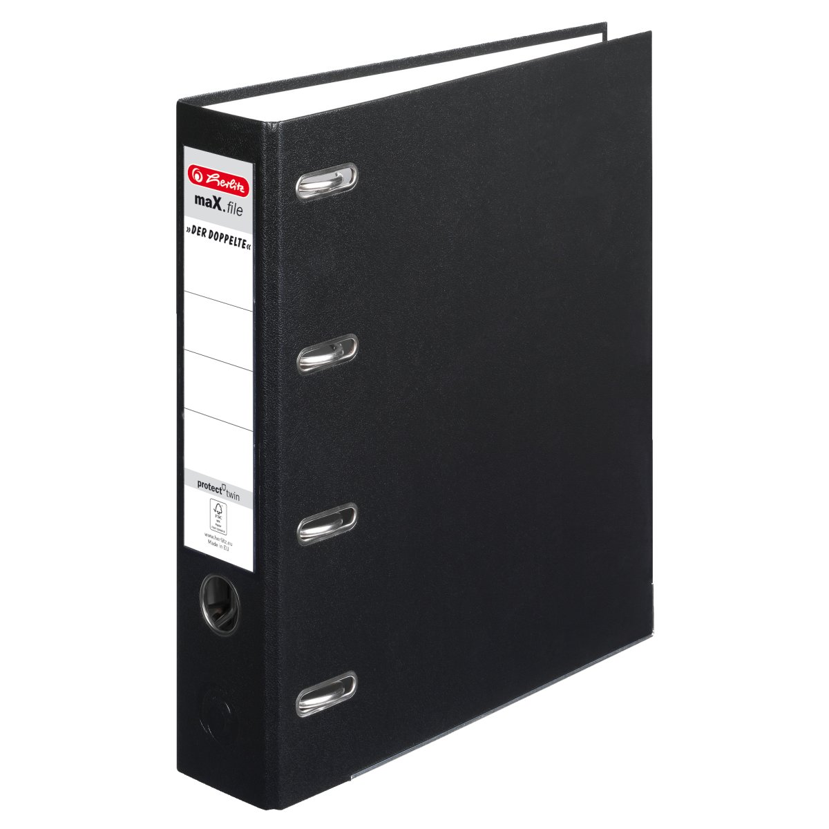double lever arch file maX.file protect A4 7cm black - Herlitz